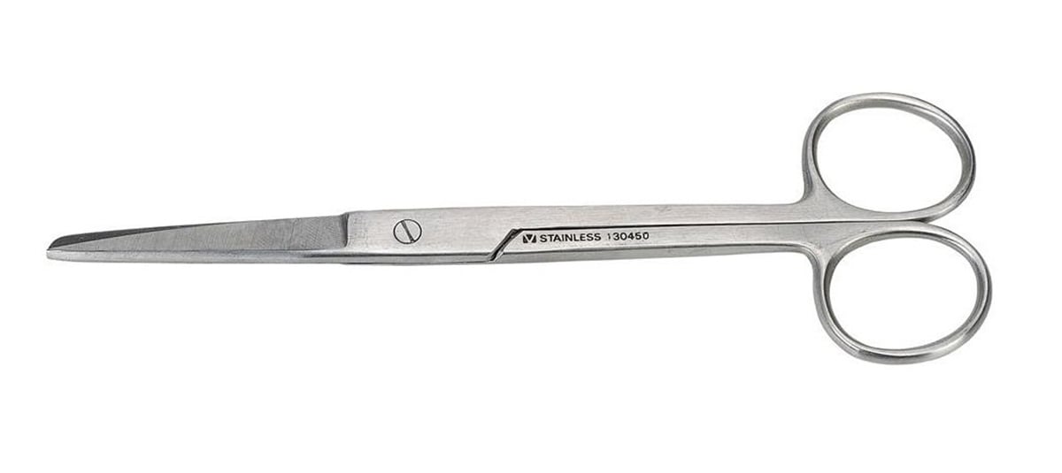 Kruuse  Veteriner Makas. 14,5 cm. 5,5 K/S. Düz. Avrupa Kalite