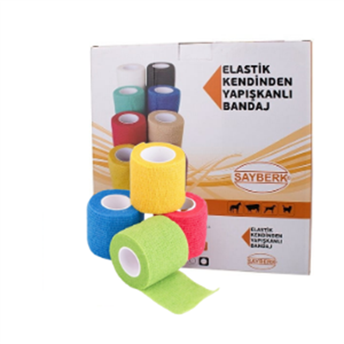 Sayberk Kendinden Yapışkanlı Bandaj Renkli 7,5 CM*4,5 MT