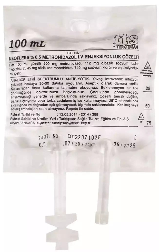 Neofleks %0,5 Metronidazol I.V. 100 ML