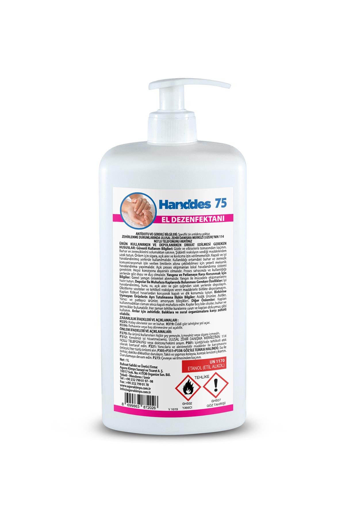 Konix 1 Litre Pompalı El Dezenfektanı