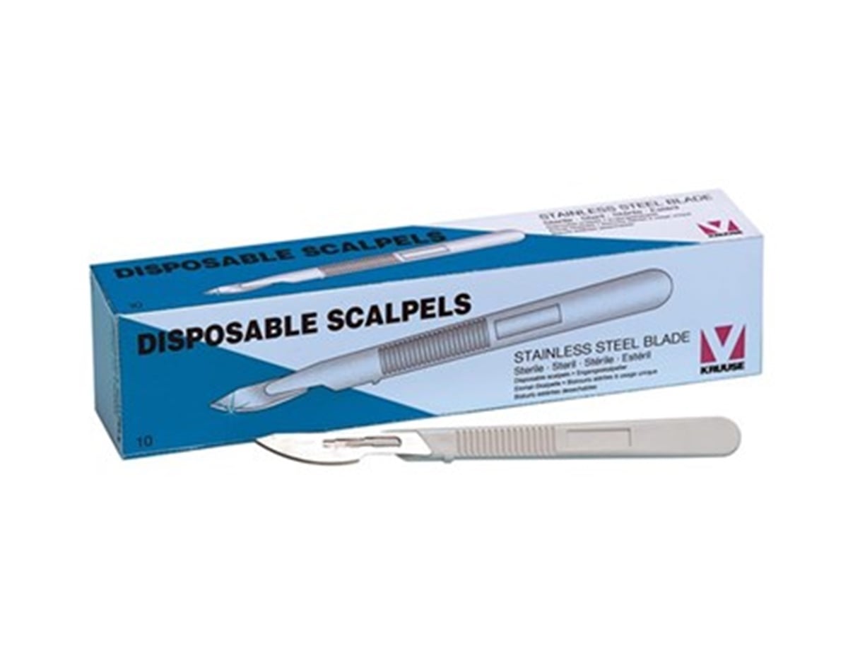 Kruuse Disposable (Tek Kullanımlık) Saplı Bistüri Steril no:22